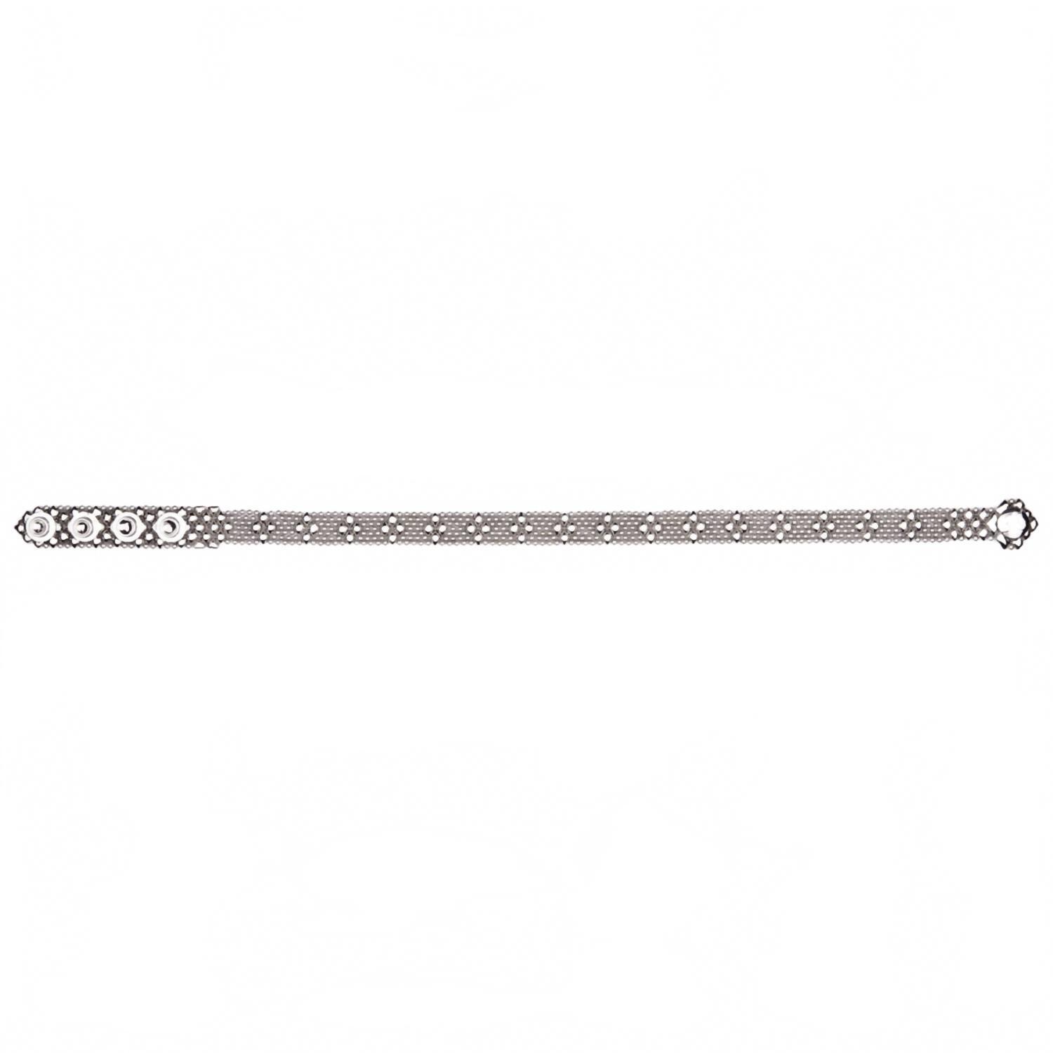 New Sg Liquid Metal Women's Slim Choker In Chrome Finish
